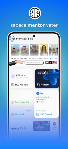 Mentor: YKS Sosyal ekran görüntüsü