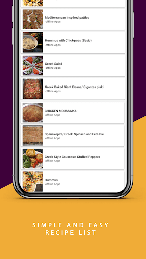 Mediterranean Recipes Offline ekran görüntüsü