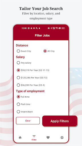 USA Federal Job Search ekran görüntüsü