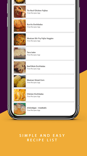 Mexican Recipes Offline ekran görüntüsü