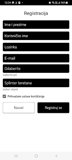 Teretana Splinter ekran görüntüsü