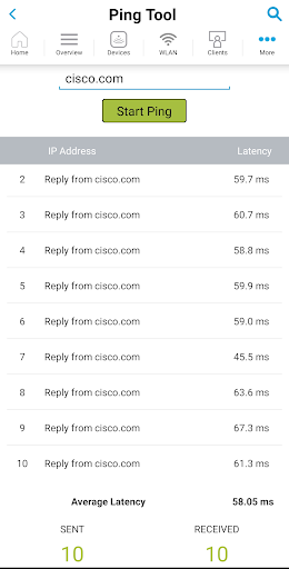 Cisco Business Wireless ekran görüntüsü