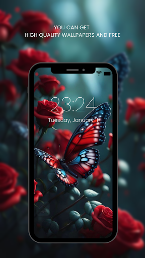 Red Rose Wallpapers Flowers ekran görüntüsü