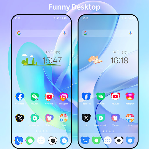Super P Launcher, Theme ekran görüntüsü