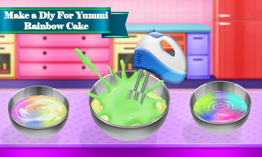 Yağmur yayı kek Maker ekran görüntüsü