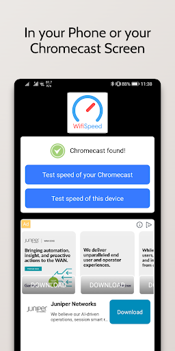 WifiSpeed (Chromecast  & TV) ekran görüntüsü