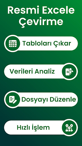 Resmi Excele Çevirme - XLSX ekran görüntüsü