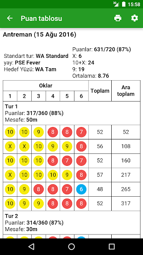 MyTargets Archery ekran görüntüsü