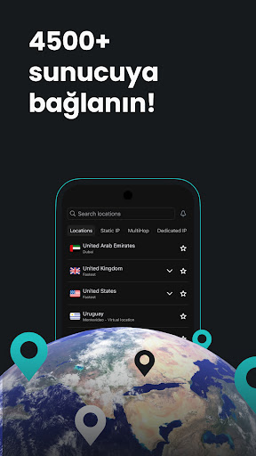 Surfshark: Güvenli VPN hizmeti ekran görüntüsü