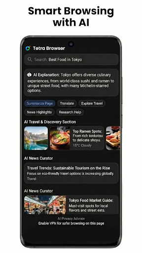 Tetra Browser & VPN ekran görüntüsü