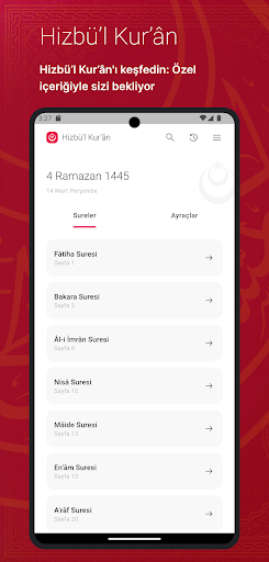Hizbü'l Kur'ân ekran görüntüsü