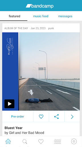 Bandcamp ekran görüntüsü