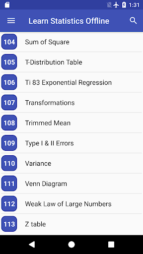 Learn Statistics Offline ekran görüntüsü