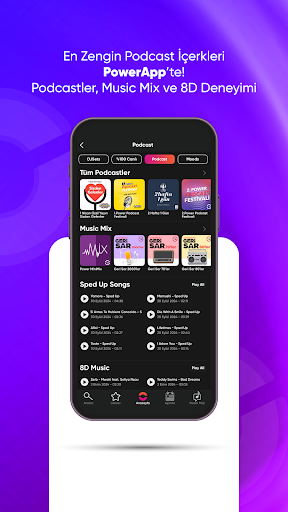 PowerApp: Radyo, Podcast, DJ ekran görüntüsü