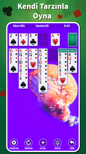 Solitaire İnternetsiz Türkçe ekran görüntüsü