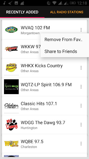 West Virginia Radio Stations ekran görüntüsü