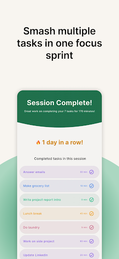 FlowStack - Focus task timer ekran görüntüsü