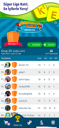 Kelimelik ekran görüntüsü