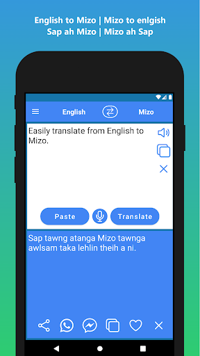 English to Mizo Translation ekran görüntüsü