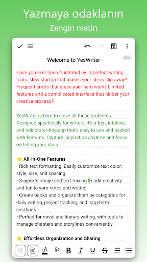YesWriter - Yazı, Notlar ekran görüntüsü