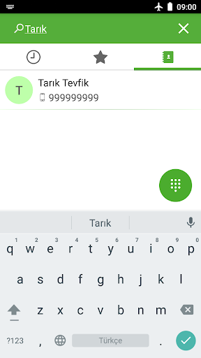 Telefon uygulaması ekran görüntüsü