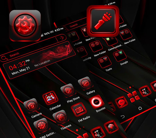 Red Black Launcher Theme ekran görüntüsü