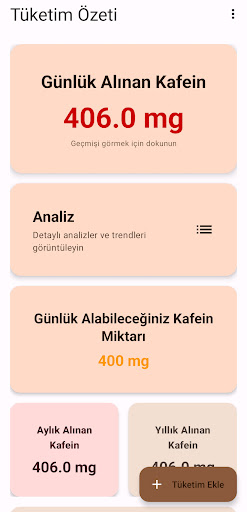 KafeinMetre ekran görüntüsü