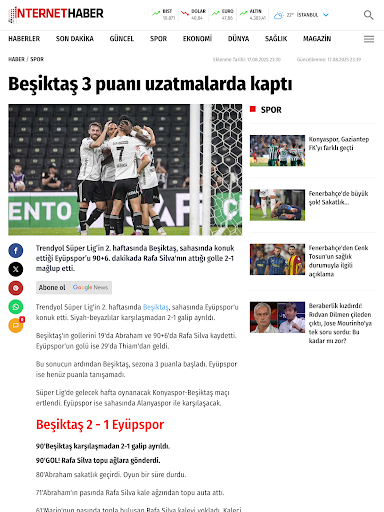 İnternetHaber ekran görüntüsü