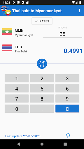 Thai baht to Myanmar kyat ekran görüntüsü