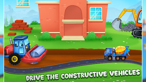 kids builder truck game ekran görüntüsü