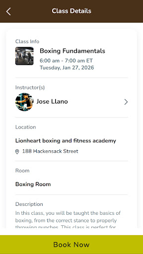 LionHeart boxing Academy ekran görüntüsü