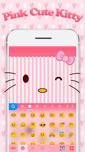 Pink Cute Kitty Tema ekran görüntüsü