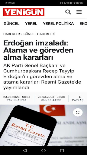 Gazete Yenigün ekran görüntüsü