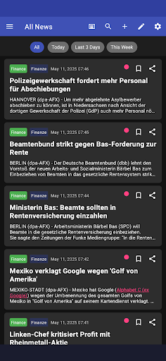 Simple RSS Reader ekran görüntüsü
