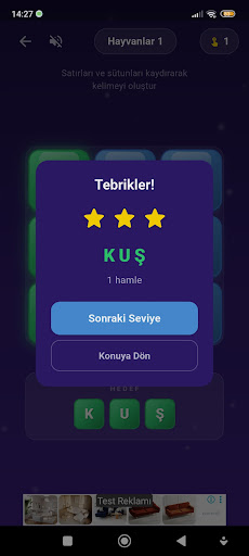 Kelime Kaydır - Bulmaca Oyunu ekran görüntüsü