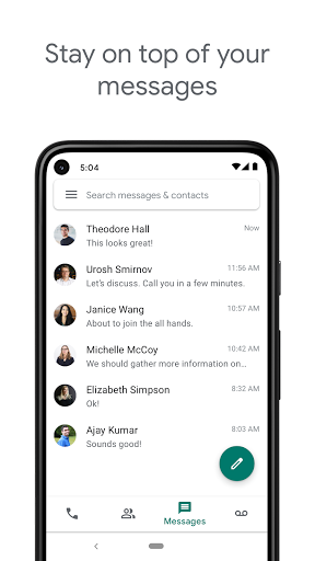 Google Voice ekran görüntüsü
