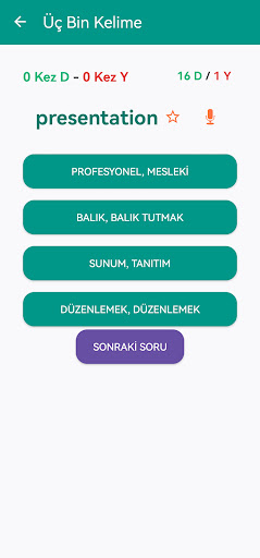 3000 İngilizce Kelime ekran görüntüsü