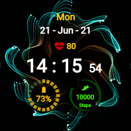 Spiral Flower Watch Face ekran görüntüsü