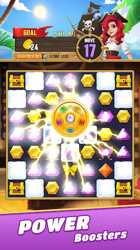 Jewels Crush: Pirate Match 3 ekran görüntüsü