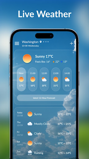 Live Weather: Real & Forecast ekran görüntüsü