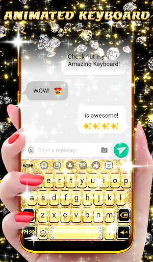 Golden Glitter Wallpaper ekran görüntüsü