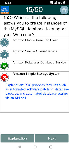Cloud Computing Quiz ekran görüntüsü