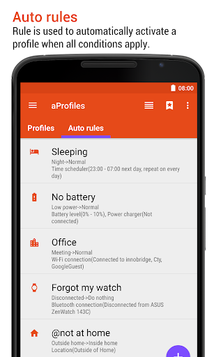 aProfiles - Auto tasks ekran görüntüsü