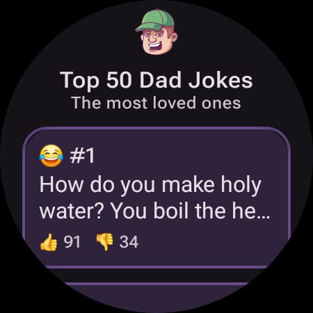 Dad Jokes App Wear OS ekran görüntüsü