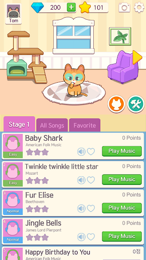 Piano Cat Tiles - Room Design ekran görüntüsü