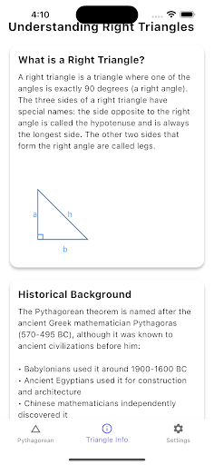 Pythagorean Calculator ekran görüntüsü