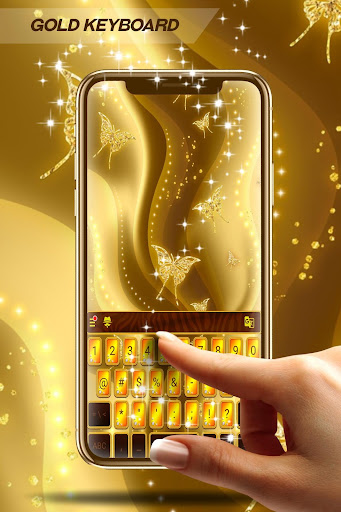 Gold Keyboard For WhatsApp ekran görüntüsü