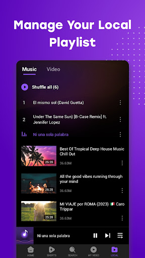 DailyTube - media player ekran görüntüsü