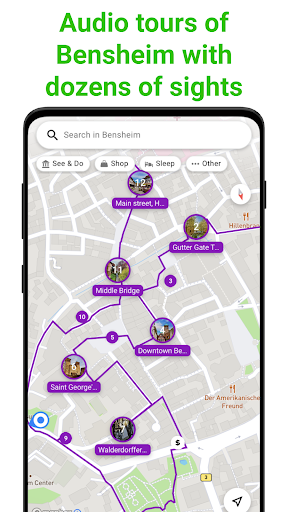 Bensheim Tour Guide:SmartGuide ekran görüntüsü