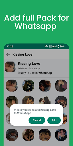 Aşk Çıkartmaları - WASticker ekran görüntüsü